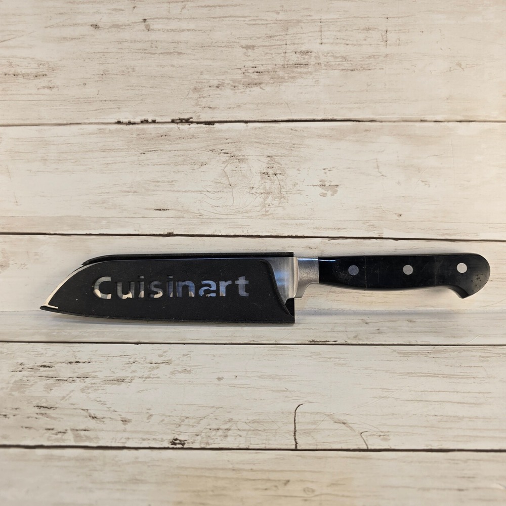 Cuisinart C77TR-7SAN Triple Rivet 7 Inch Santoku Knife with Blade Guard‎ Black